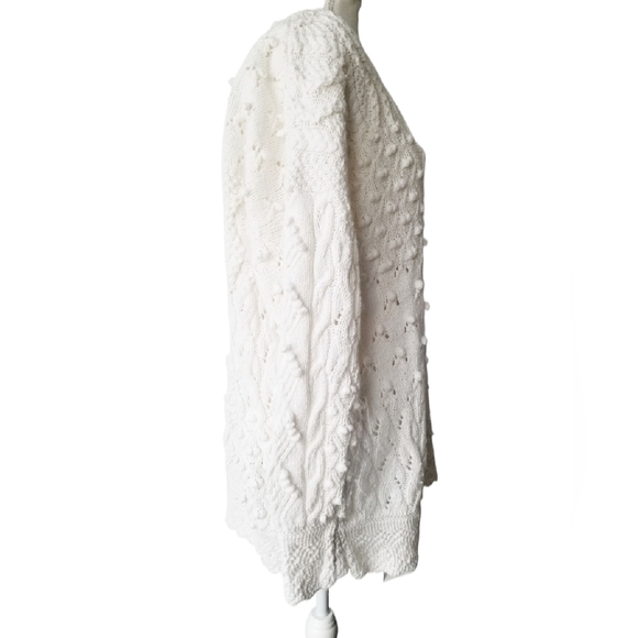 NWOT Beautiful Women's Plus Hand Knitted Cable Neck Chunky Cozy Warm Sweater 3XL - Picture 4 of 6